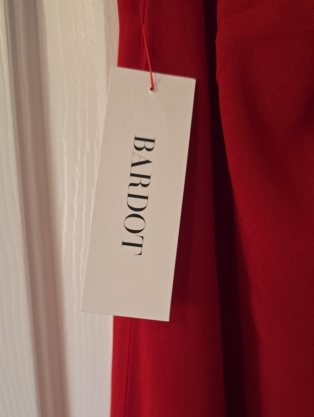 Bardot Red Ruffle-Front A-Line Skirt - Picture 3 of 8